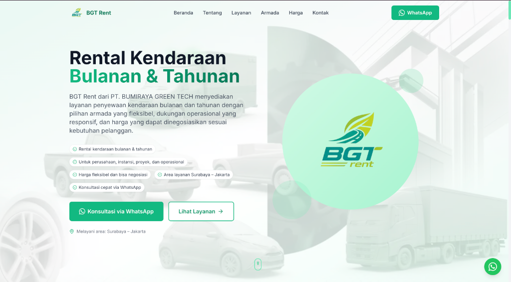BGT Rent Website
