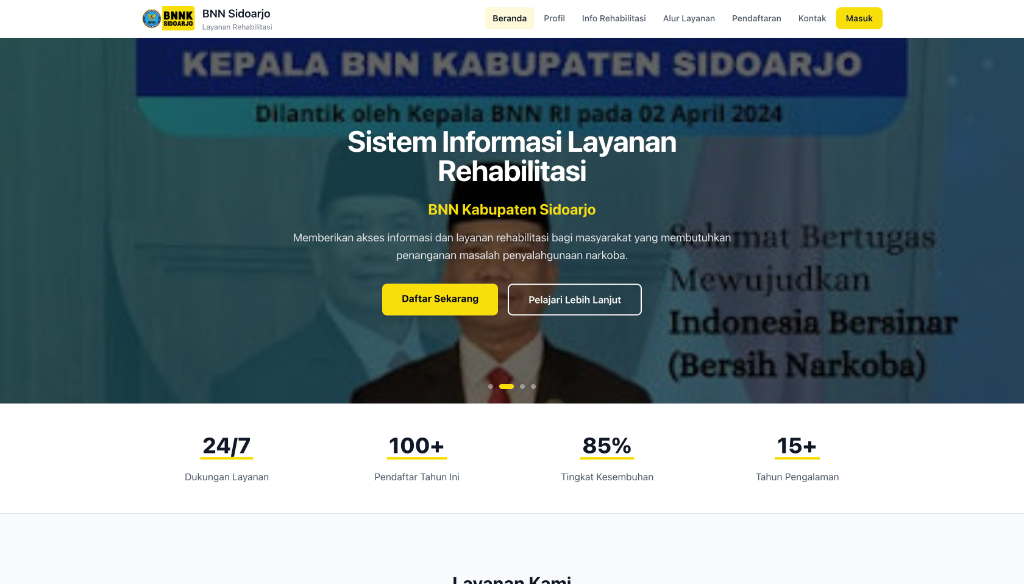 Website BNN Sidoarjo
